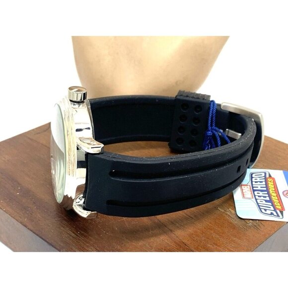 Marvel Men's Watch Spider-Man Avengers WMA000309 Quartz Black Rubber Band 43mm - Picture 9 of 14